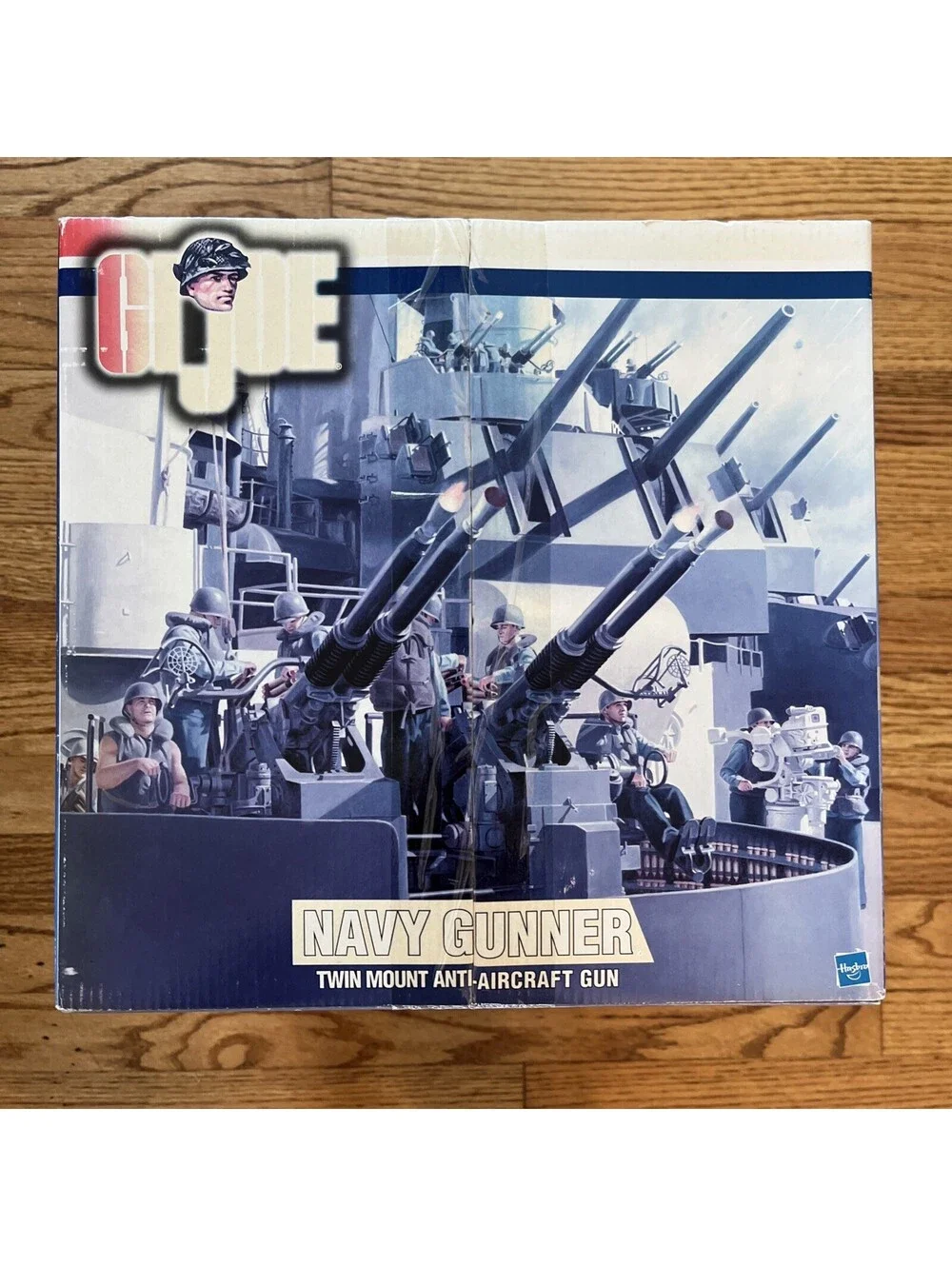 Hasbro G.I. Joe Navy Gunner Action Figure with Twin Mount Anti-Aircraft Gun: New